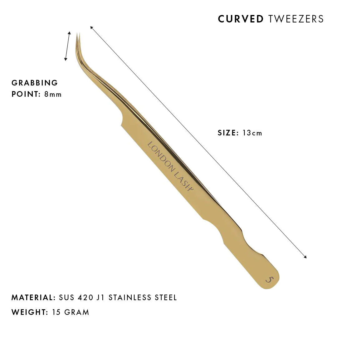 Curved Isolation Eyelash Extensions Tweezers - Image 6